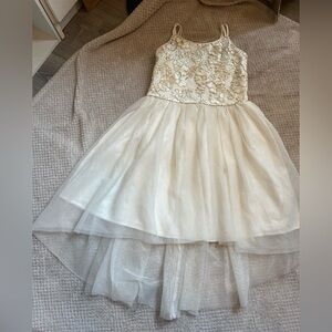 Charming Ivory Floral Kids Dress
